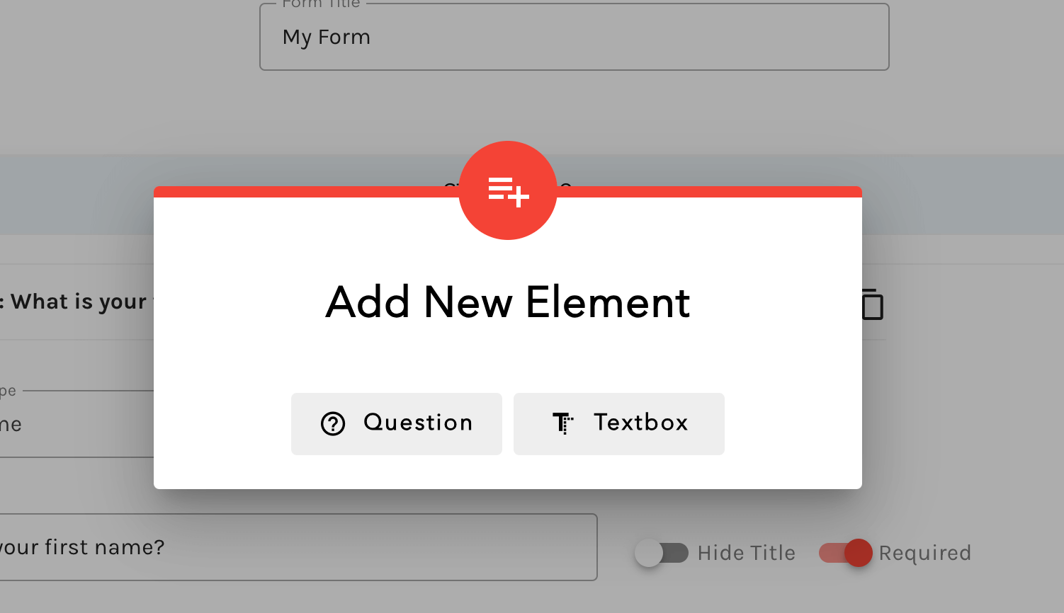 Add text box element